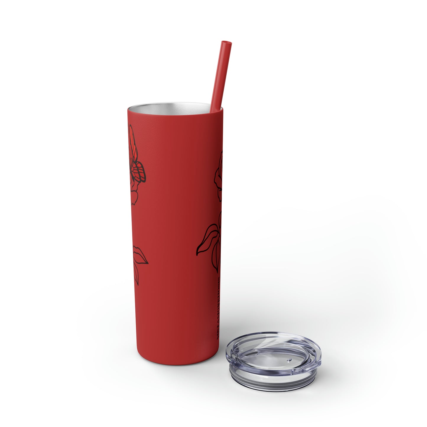 METAMORPHOSIS ROSE - Skinny Tumbler with Straw, 20oz