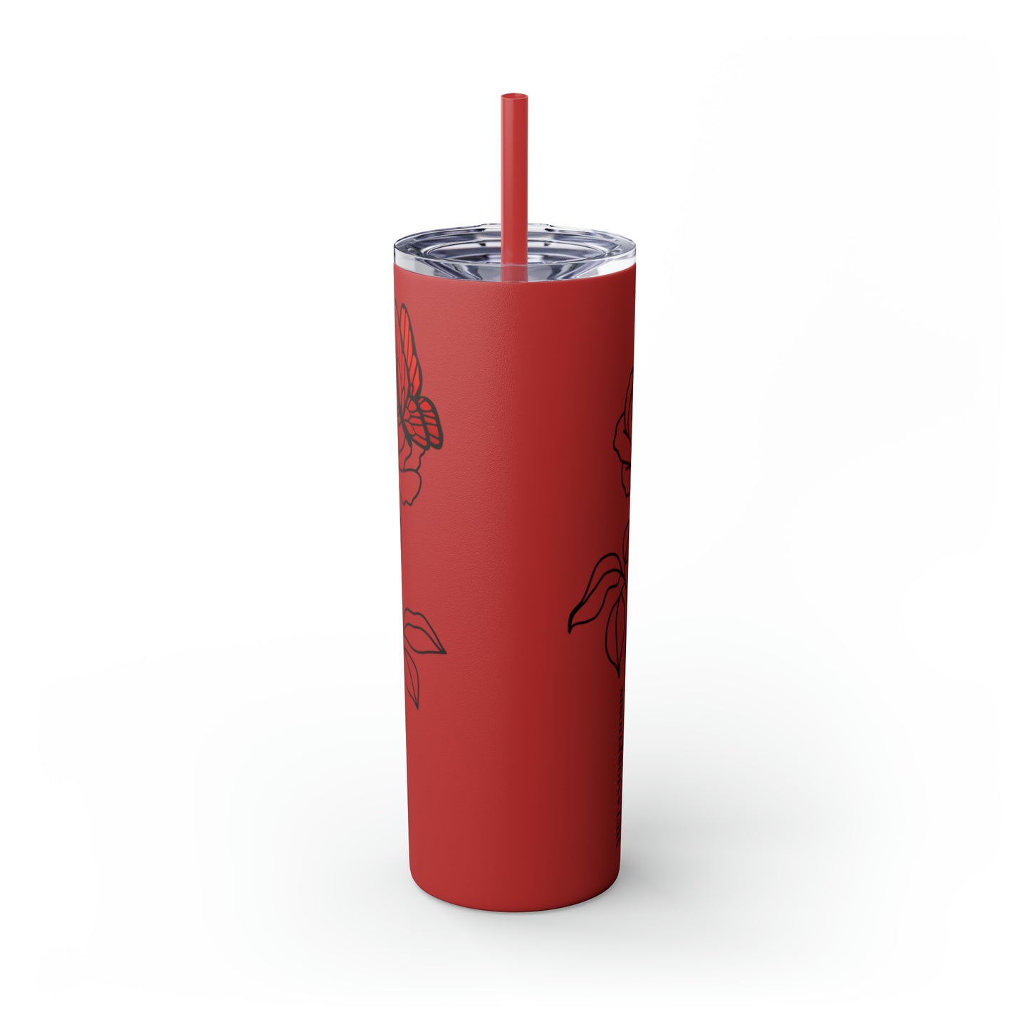 METAMORPHOSIS ROSE - Skinny Tumbler with Straw, 20oz