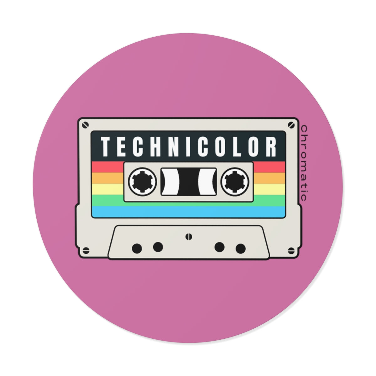 Technicolor Logo - Round Vinyl Stickers