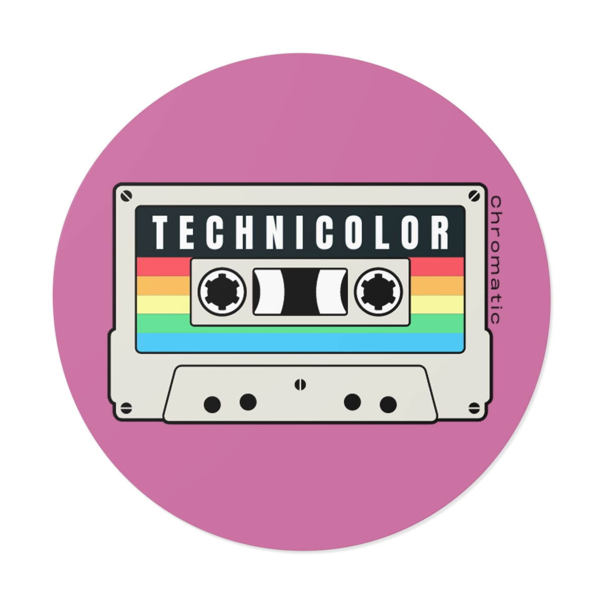 Technicolor Logo - Round Vinyl Stickers