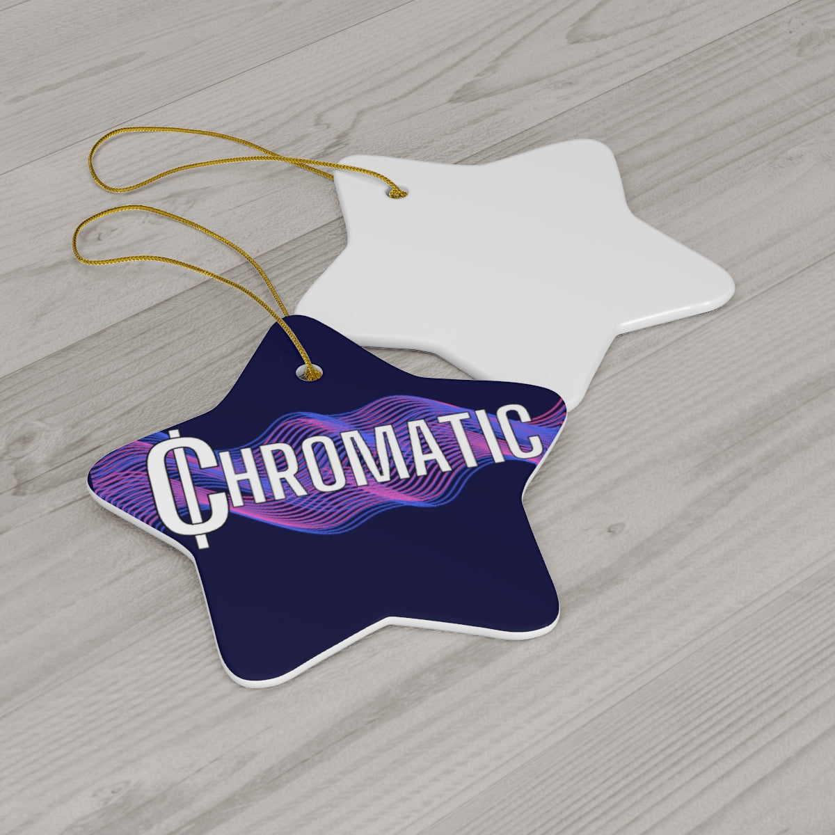 Chromatic Logo - Ceramic Ornament, 4 Shapes