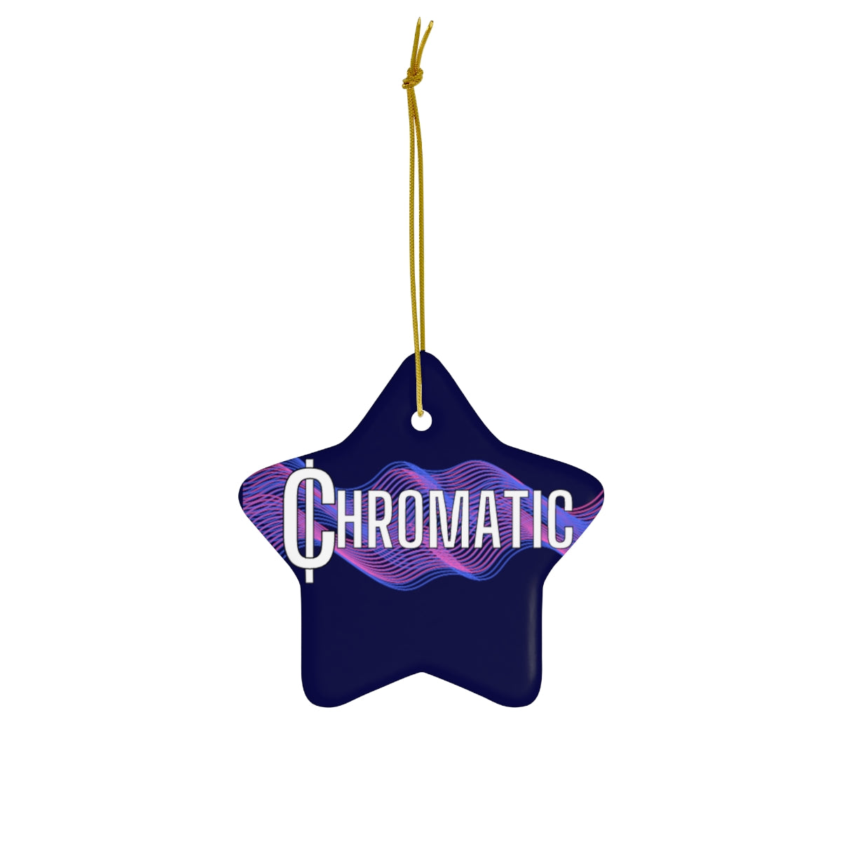 Chromatic Logo - Ceramic Ornament, 4 Shapes