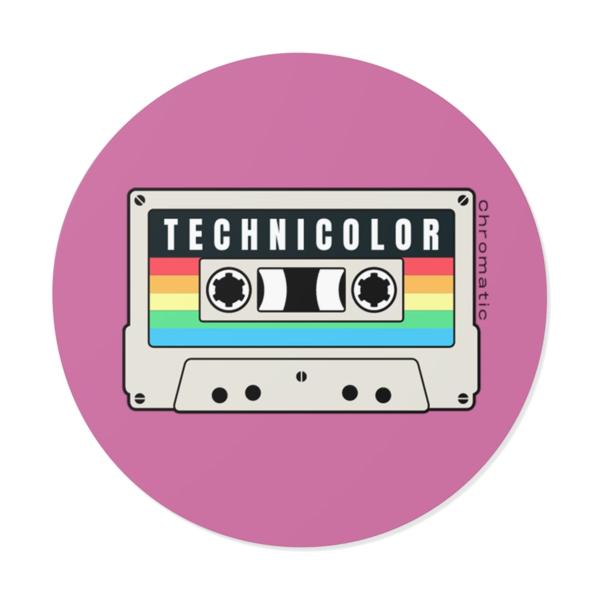 Technicolor Logo - Round Vinyl Stickers