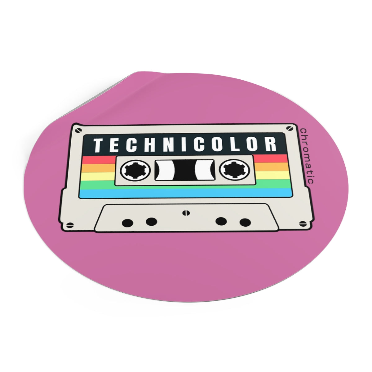 Technicolor Logo - Round Vinyl Stickers