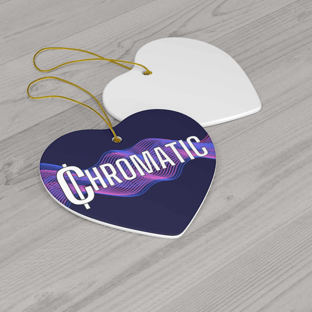 Chromatic Logo - Ceramic Ornament, 4 Shapes