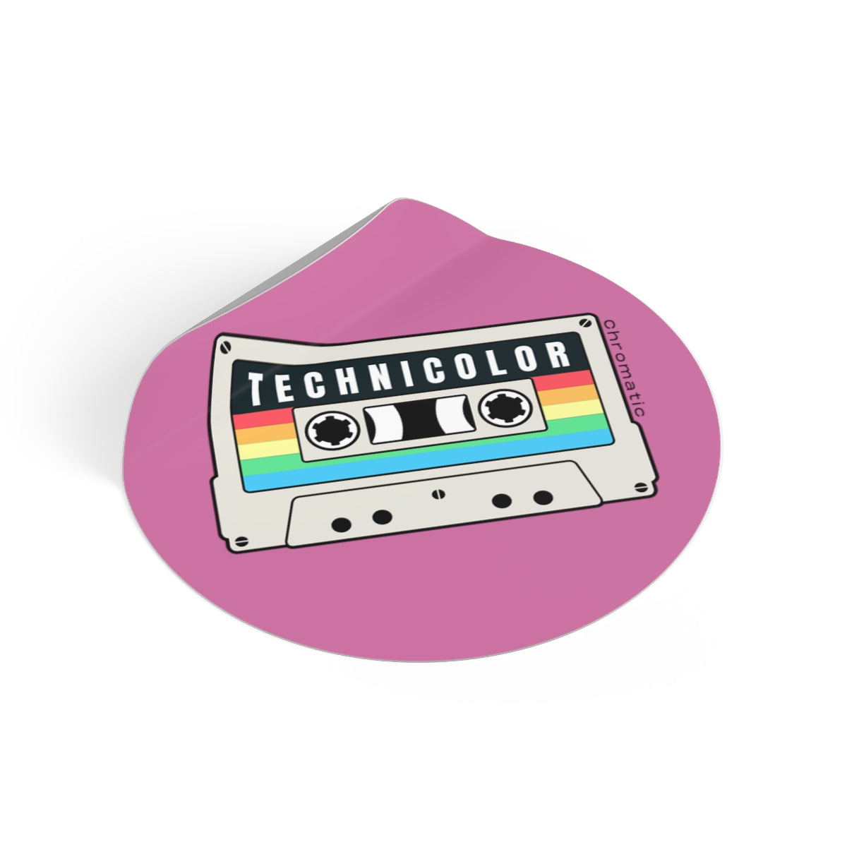 Technicolor Logo - Round Vinyl Stickers