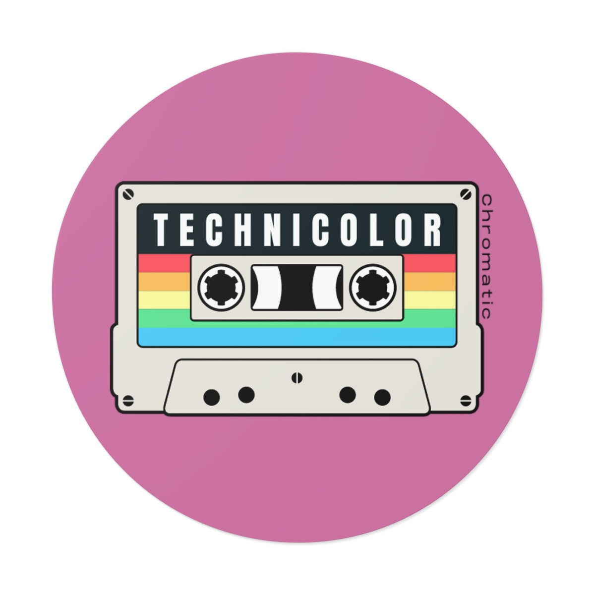 Technicolor Logo - Round Vinyl Stickers