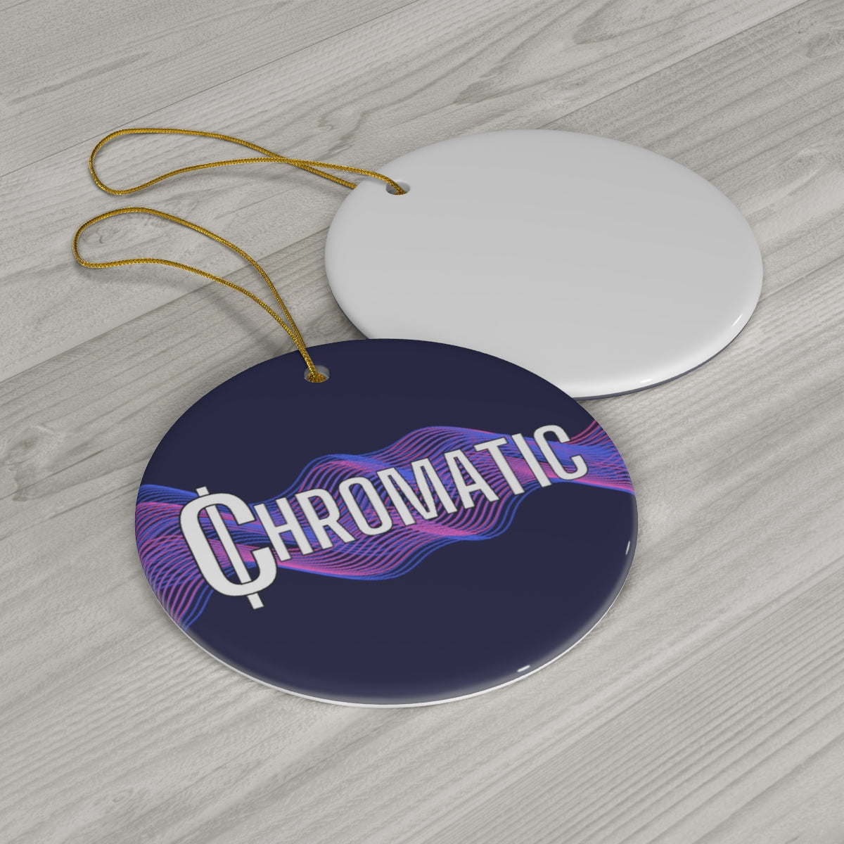 Chromatic Logo - Ceramic Ornament, 4 Shapes