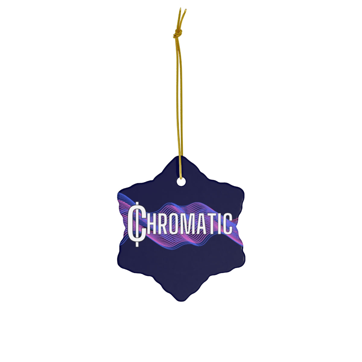 Chromatic Logo - Ceramic Ornament, 4 Shapes