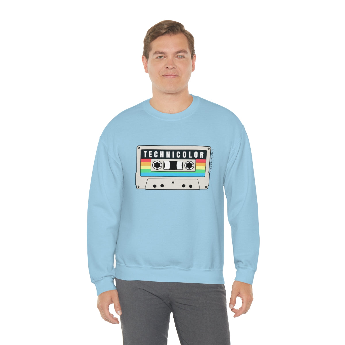 Logo tape best sale crewneck sweatshirt