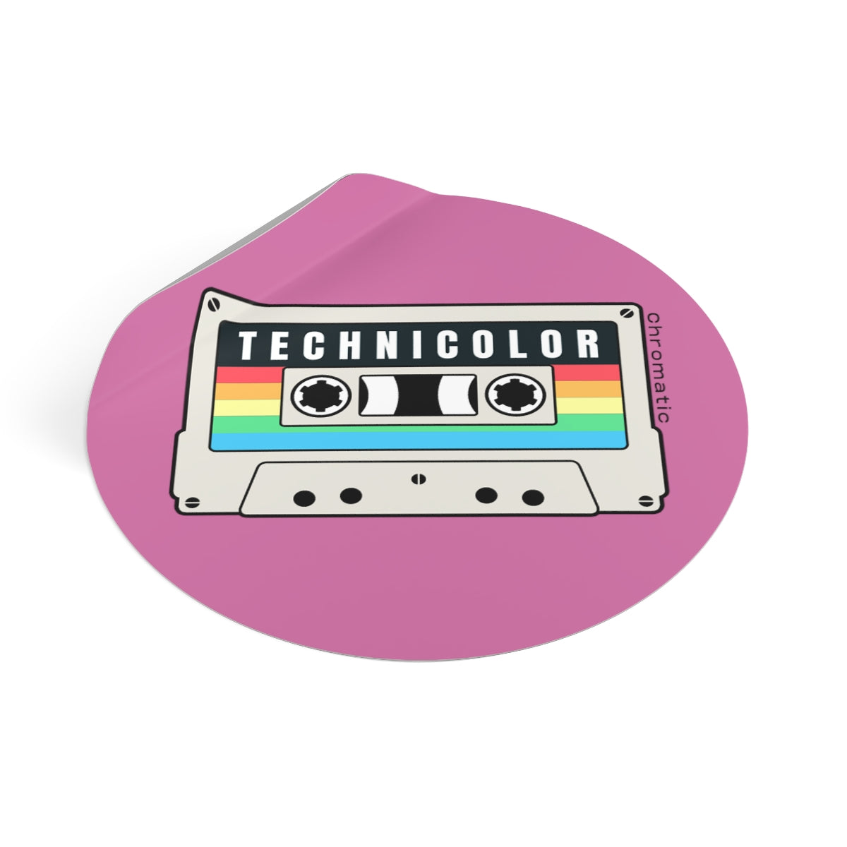 Technicolor Logo - Round Vinyl Stickers