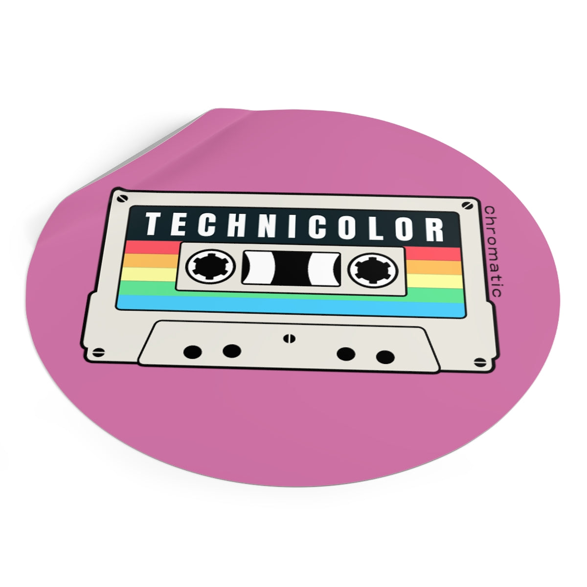 Technicolor Logo - Round Vinyl Stickers