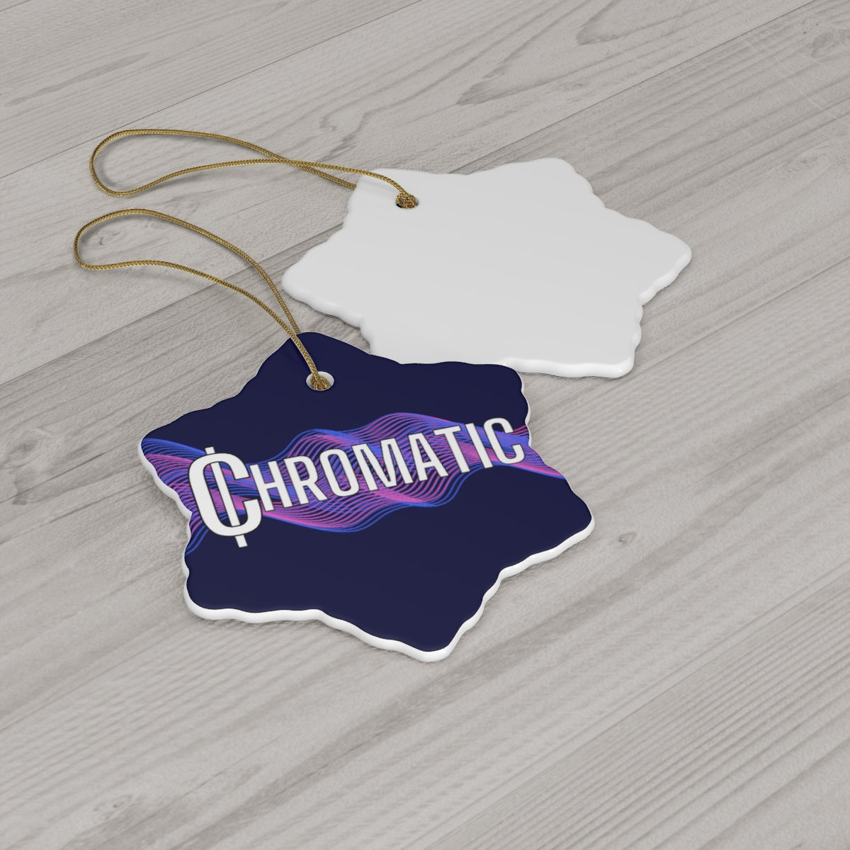 Chromatic Logo - Ceramic Ornament, 4 Shapes