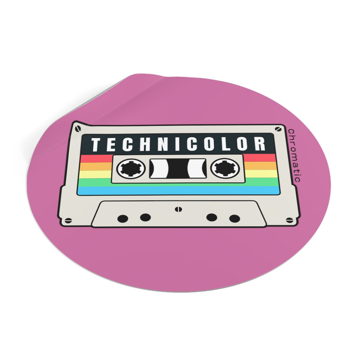 Technicolor Logo - Round Vinyl Stickers